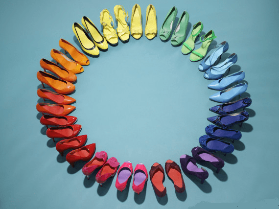 Shoe rainbow