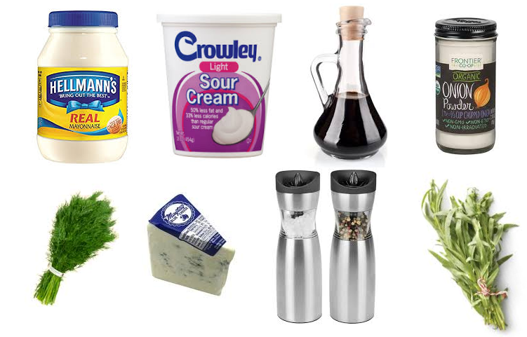 red and blue dressing